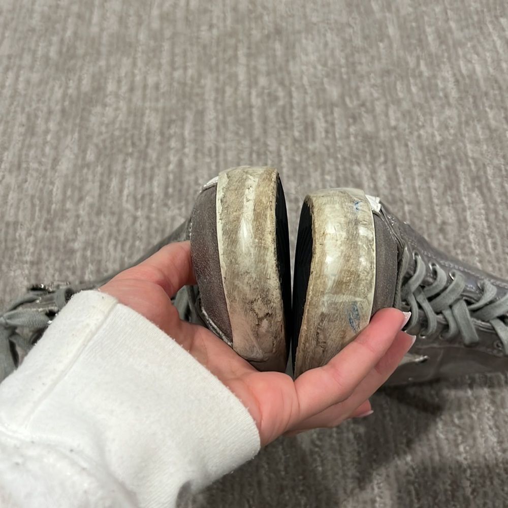 Golden Goose Francy suede high-top sneakers Silver - Picture 7 of 10